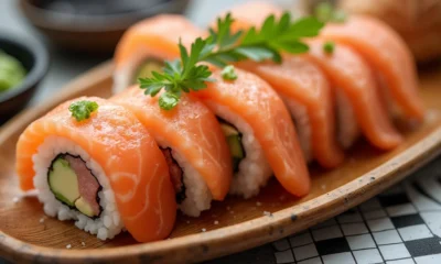 Sushi Order Topped With Salmon: A New York Times Culinary Favorite
