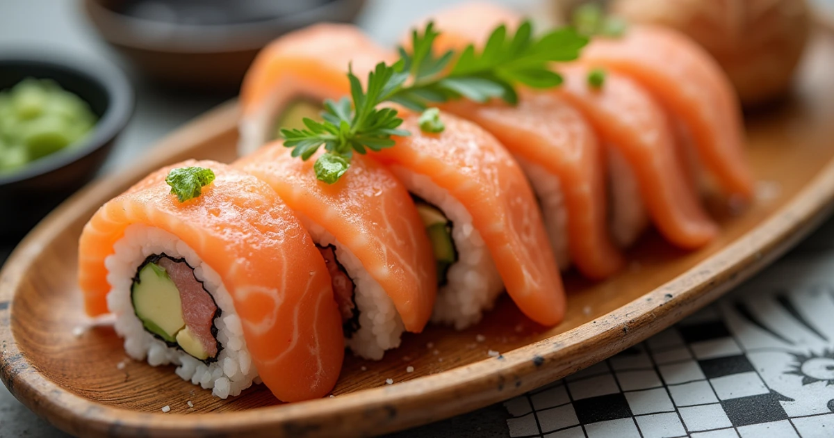 Sushi Order Topped With Salmon: A New York Times Culinary Favorite