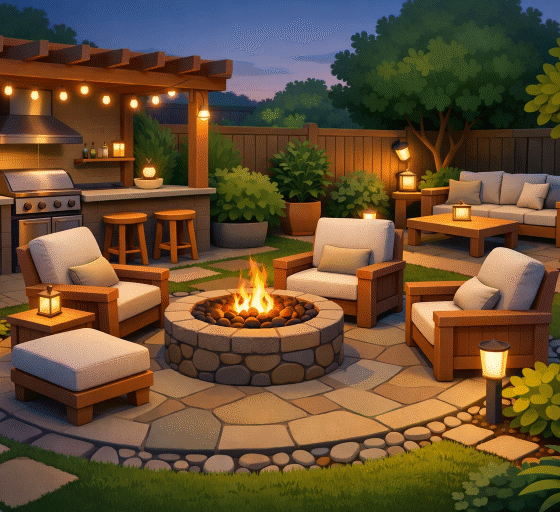 Stylish Outdoor Living Space