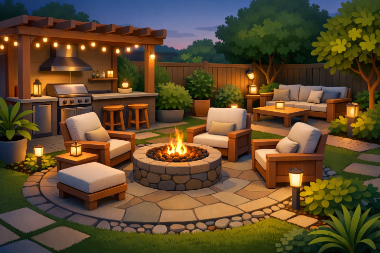 Stylish Outdoor Living Space